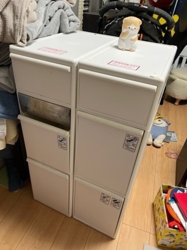 高さが揃う縦型分別ダストボックス