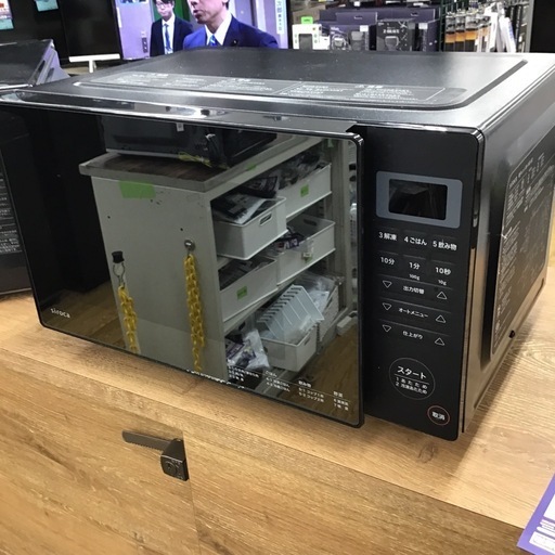 #F-25【ご来店頂ける方限定】Sirocaのミラートップフラット電子レンジです