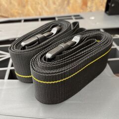 札幌 東区 DCM ストッパー付き スムーズに押せる音の静かな台車 積載荷重200㎏ 幅49×奥行79×高さ85cm(使用時) 折りたたみ収納 固定ベルト付き 運搬用品 台車 の画像