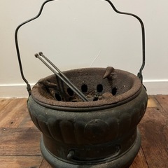 アンティーク 銅製七輪 焜炉 銅製コンロ 火鉢 七輪の画像