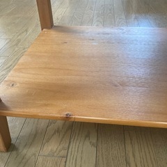 ニトリ　天然木　テーブルの画像