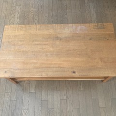 ニトリ　天然木　テーブルの画像