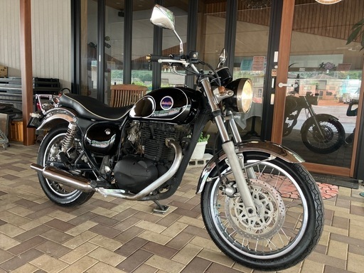 自賠責保険付き❗️KAWASAKI エストレア　BJ250A キャブ車　前後タイヤ交換　ドライブチェーン・スプロケ交換　リアキャリアステー　機関良好