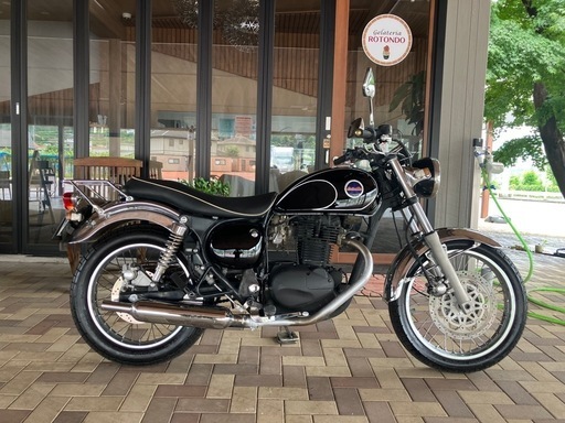 自賠責保険付き❗️KAWASAKI エストレア　BJ250A キャブ車　前後タイヤ交換　ドライブチェーン・スプロケ交換　リアキャリアステー　機関良好