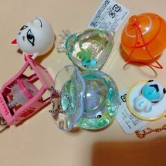 夏ものチャーム　ガチャ　金魚鉢など