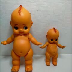 【糸島市内 送料無料】【特大】【小】2体セット　当時物 キューピ...