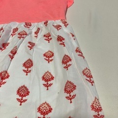 GAP kids 120cm 夏用ワンピース　蛍光オレンジ　ノースリーブ　女の子の画像