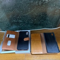 iPhone X 手帳型ケース2個セット 未使用の画像