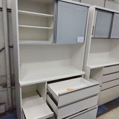 ★リユースのサカイ横浜南店★YM1062 松田家具 レンジボード ホワイト W117×D49×H205 クリーニング済みの画像