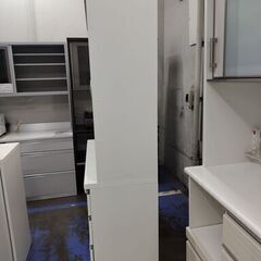 ★リユースのサカイ横浜南店★YM1062 松田家具 レンジボード ホワイト W117×D49×H205 クリーニング済みの画像