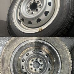 【DUNLOP WM02 155/65R14】スタッドレス【スチールホイール 14インチ 4本 4.5J4HPCD100/114.3】ハブ径64mm 23年製 バリ溝 タント等(KTC253)クレジットカード QRコード決済可能の画像