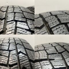 【DUNLOP WM02 155/65R14】スタッドレス【スチールホイール 14インチ 4本 4.5J4HPCD100/114.3】ハブ径64mm 23年製 バリ溝 タント等(KTC253)クレジットカード QRコード決済可能の画像
