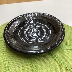 【美品】黒い丸皿