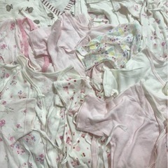 新品　オールシーズン　夏冬　ベビー肌着 ピンク系 花柄 セット　女の子　h&mの画像
