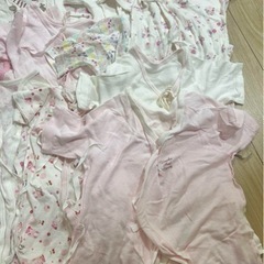 新品　オールシーズン　夏冬　ベビー肌着 ピンク系 花柄 セット　女の子　h&mの画像