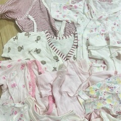 新品　オールシーズン　夏冬　ベビー肌着 ピンク系 花柄 セット　女の子　h&mの画像