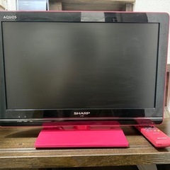 SHARP 19インチ　テレビ　ピンク