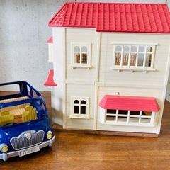 シルバニアファミリー家と車セット　