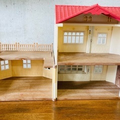 シルバニアファミリー家と車セット　の画像