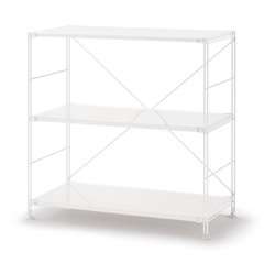【美品・特注】無印良品 スチールユニットシェルフ 小 ライトグレ...