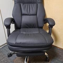 未使用新品☆社長オフィスリクライニングチェア(オットマン付)の画像