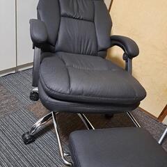 未使用新品☆社長オフィスリクライニングチェア(オットマン付)の画像