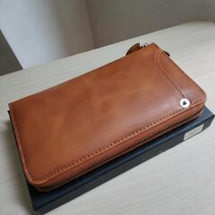 新品未使用  ランドファスナー長財布 CAMEL の画像