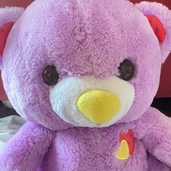 【ナムコ限定】Sweet Heart Bear ビーンジャムMAXぬいぐるみ🍓💜の画像