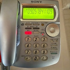 ソニー固定電話機　シルバー　商品説明読み下さい。