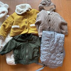 ★50~80 子供服 カバーオール ジャケット コートなど８点セット★帽子ベビーカーの画像