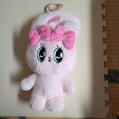 イースターバニー　ピンクの大きなぬいぐるみ