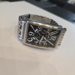 【美品】TECHNOS 腕時計 デイデイト スクエア・フェイス TGM633-SB　メンズ腕時計の画像