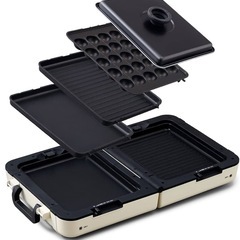 新品未使用 アイリスオーヤマ ホットプレート 両面 プレート3枚...