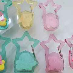 【新作 新品 未使用 値下げ】星のカービィ きらきらアクリルカラビナ 4種／バラ売り可・プライズ景品の画像