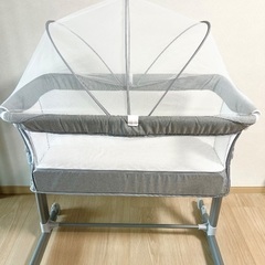 極美品　ベビーベッド　ミニ　ゆりかごベッド