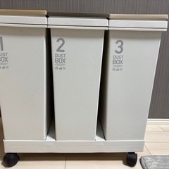 【受付終了】キャスター付ゴミ箱　3個セット