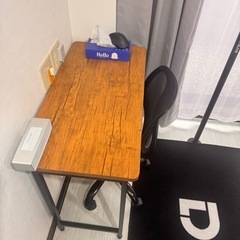 折りたたみデスク、チェアセット　美品