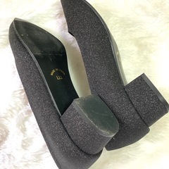 パンプス ブラック 黒 ラメ LLLの画像