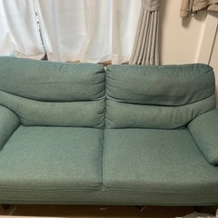 ニトリ 3人用ソファ キャッツ3 グリーン