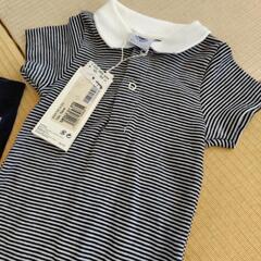 ロンパースとパンツセット　74センチ　紺色　幼児服の画像