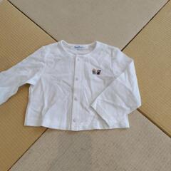 familiar 長袖カーデガン　薄手　白　80センチ