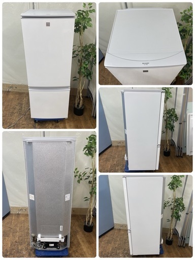 R076 ☀️ ジモティー限定価格！ SHARP 冷蔵庫 (167L / 左右付替え) 18年製 SJ-17E6-KW ⭐ 動作確認済