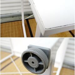 サンワサプライ　シンプルデスク 100-DESKF012　幅90cm 奥行60cm　ワークデスク モニターアーム対応 ホワイト パソコンデスク　オフィスの画像