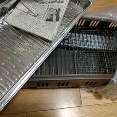 バーベキューコンロ　バーベキュー　BBQ　バーベキュウコンロ　CAINZ　М　6〜7人用　箱あり　汚れ　錆　劣化ありの画像