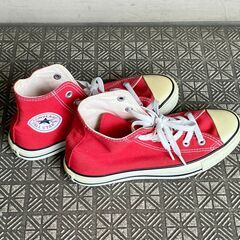 【美品】コンバース（converse）スニーカー 赤  24.5cm
