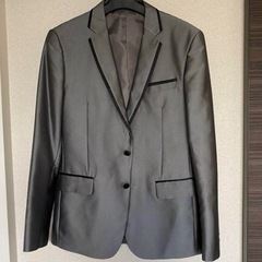 ウェディング 新郎 タキシード グレー シルバー L サイズ