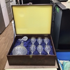 ※未使用 ボヘミア デンカンタ＆グラス6客セット
