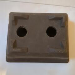 4号鉢　盆栽鉢　青　陶器の画像