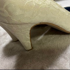 BENIR ウエディングシューズ　総レース　ホワイト　39の画像