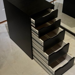 IKEA イケア ALEX アレクス 引き出しユニット ブラックブラウンの画像